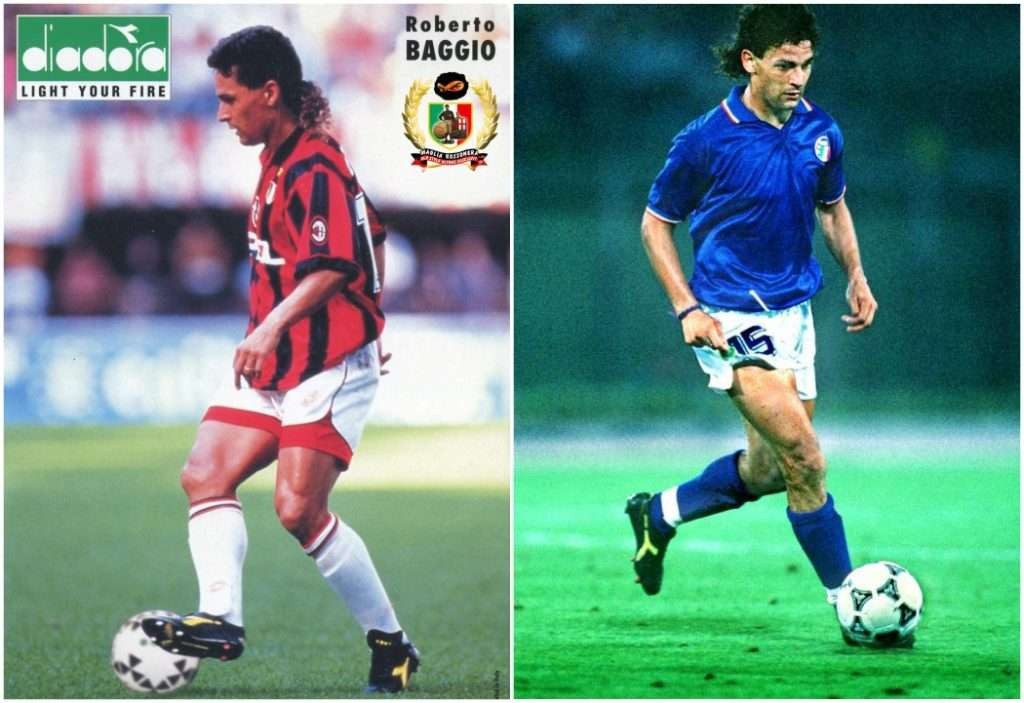 Roberto Baggio v kopačkách Diadora.